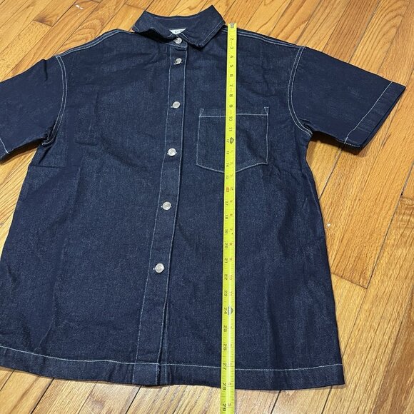 PARKE Women's Navy Denim Shirt - Picture 6 of 7